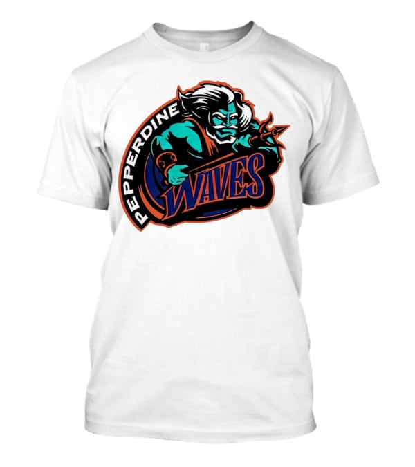 Pepperdine Waves 1997 Retro Logo Warrior T-Shirt