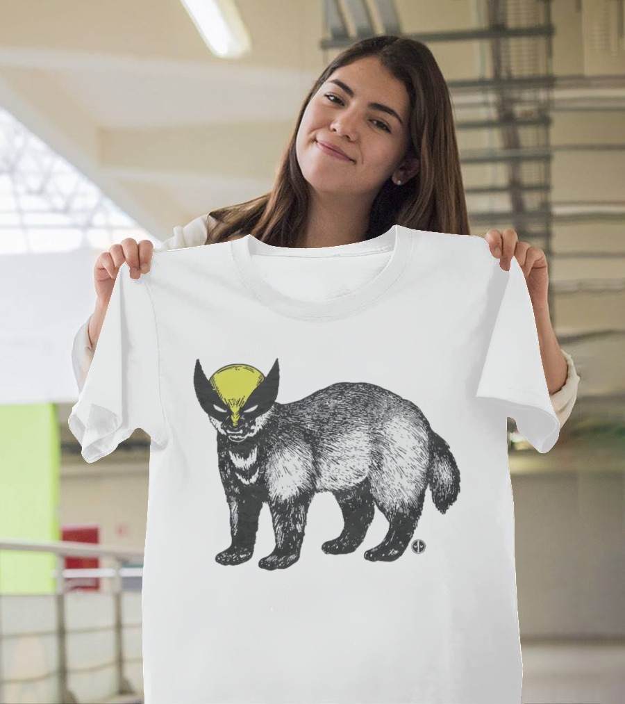This Is Textbook Wolverine with Yellow Mask on Animal T-Shirt
