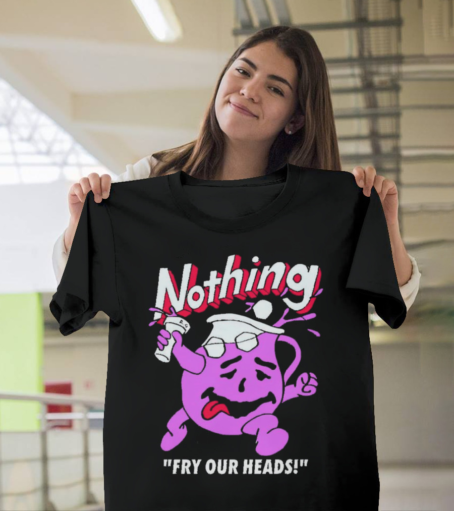 Nothing Fry Our Heads Purple Pitcher Character T-Shirt