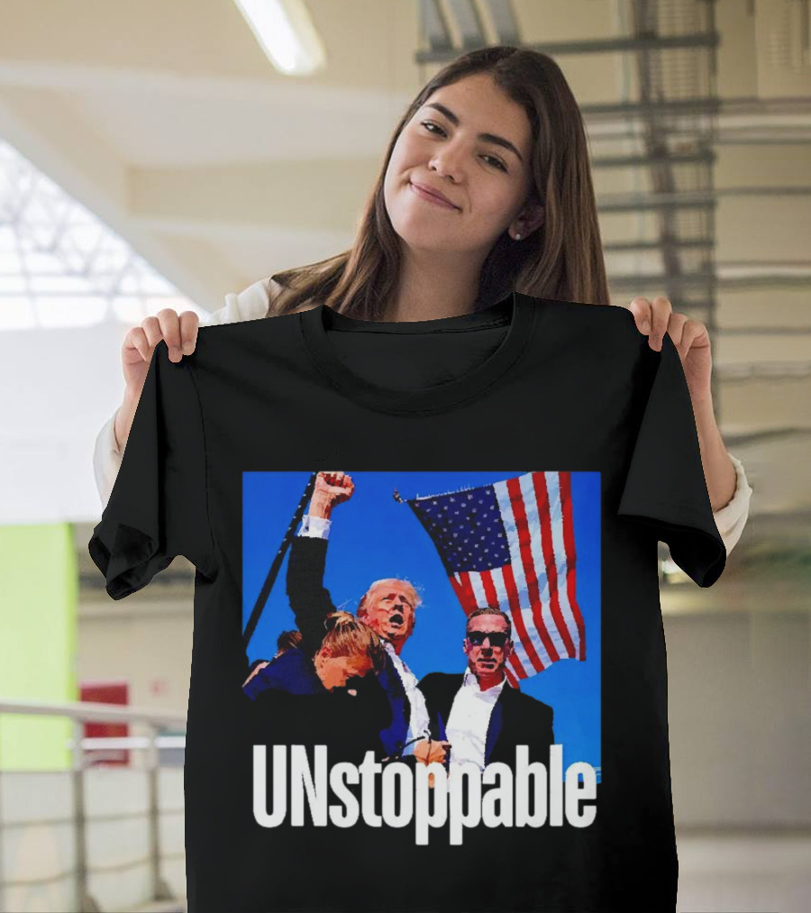 UNstoppable Trump 2024 American Flag T-Shirt