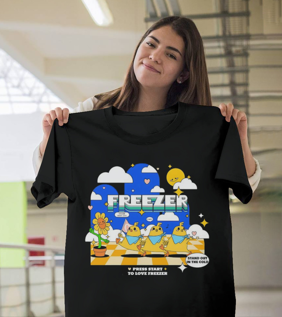 Press Start to Love Freezer Stand Out in the Cold 본체의 차가운 감성 T-Shirt