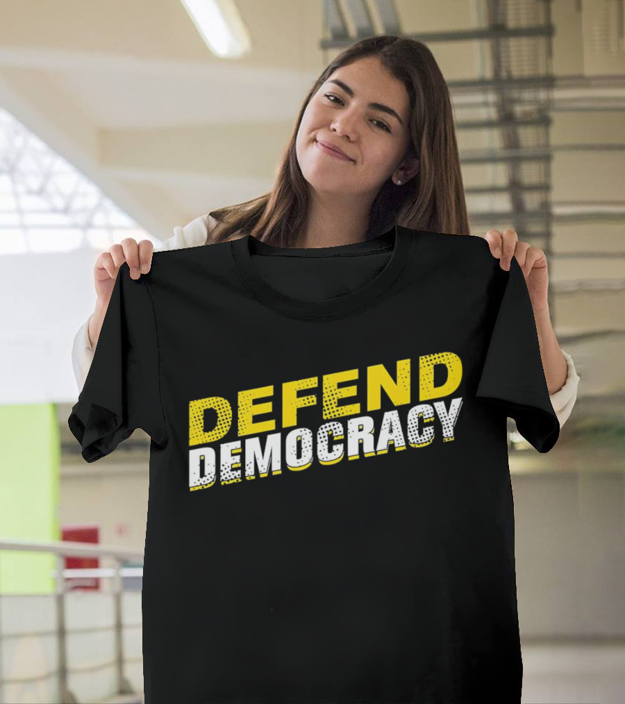 Defend Democracy Bold Vintage T-Shirt