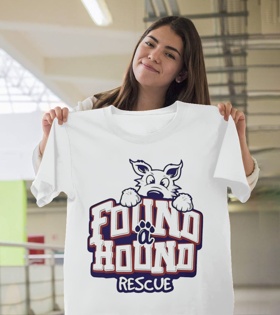 Found A Hound Rescue Dog Paw Prints T-Shirt