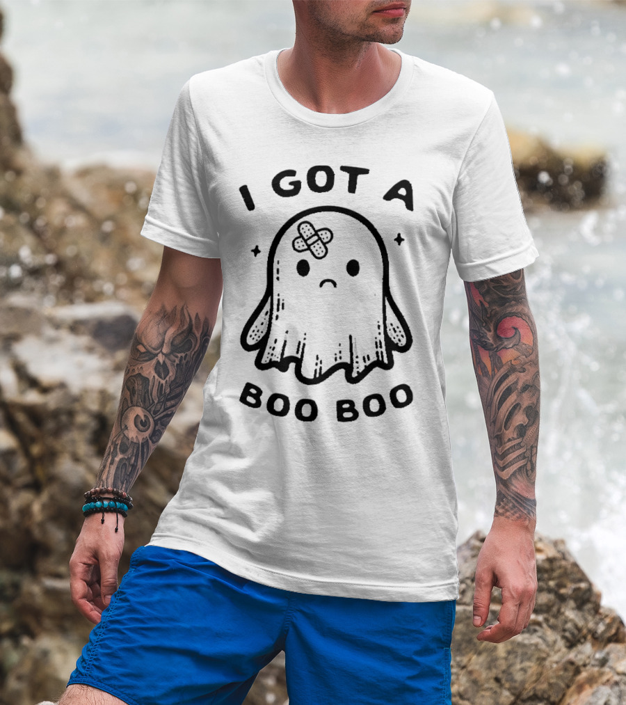 I Got A Boo Boo Ghost With Bandage On Head T-Shirt