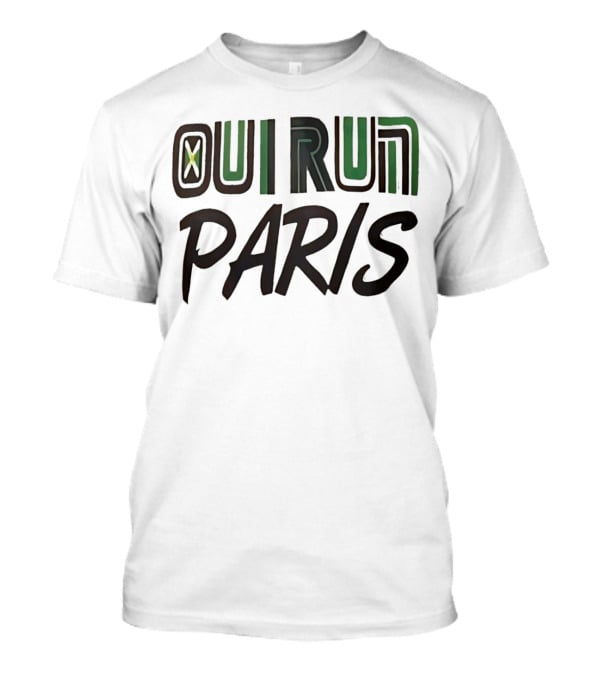 OUI RUN PARIS Star Lettering T-Shirt