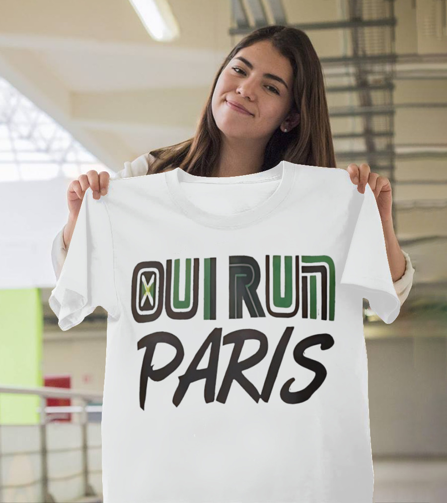 OUI RUN PARIS Star Lettering T-Shirt