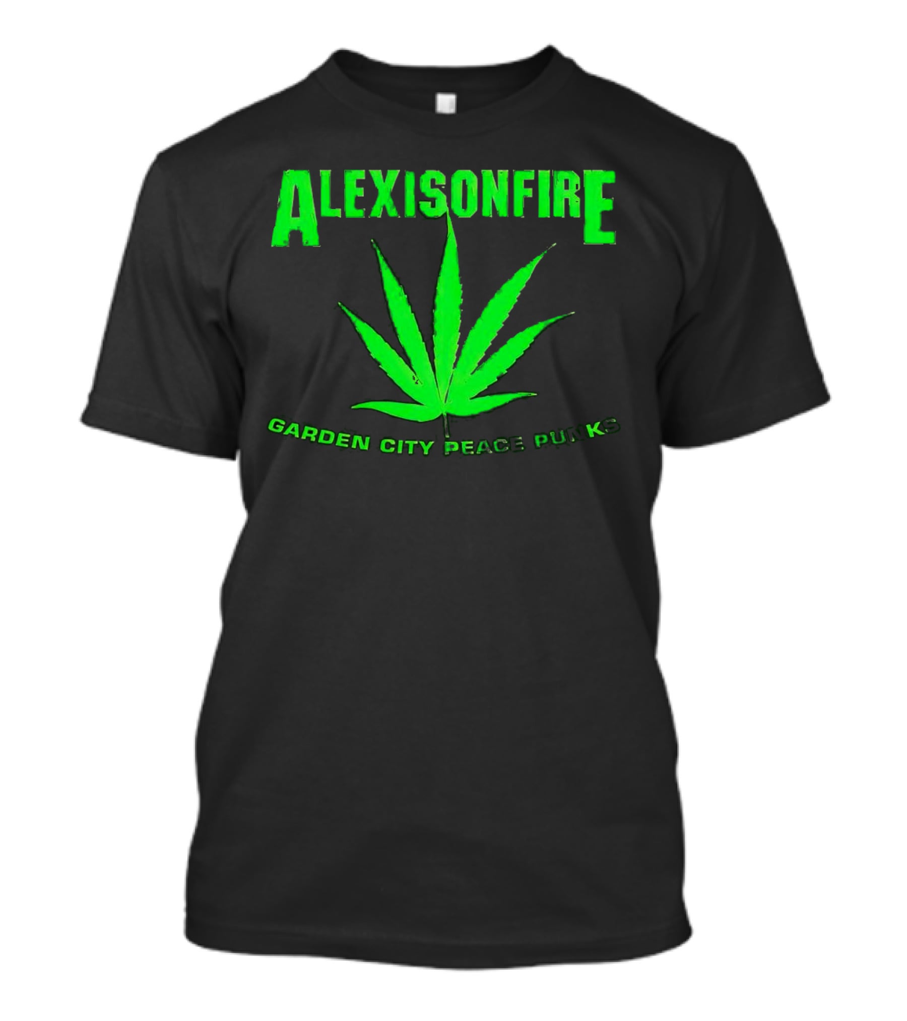 Alexisonfire Garden City Peace Punks Green Leaf T-Shirt