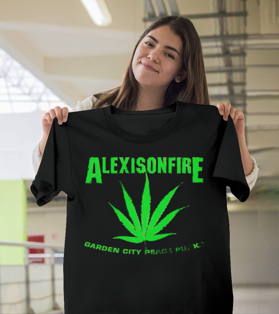 Alexisonfire Garden City Peace Punks Green Leaf T-Shirt