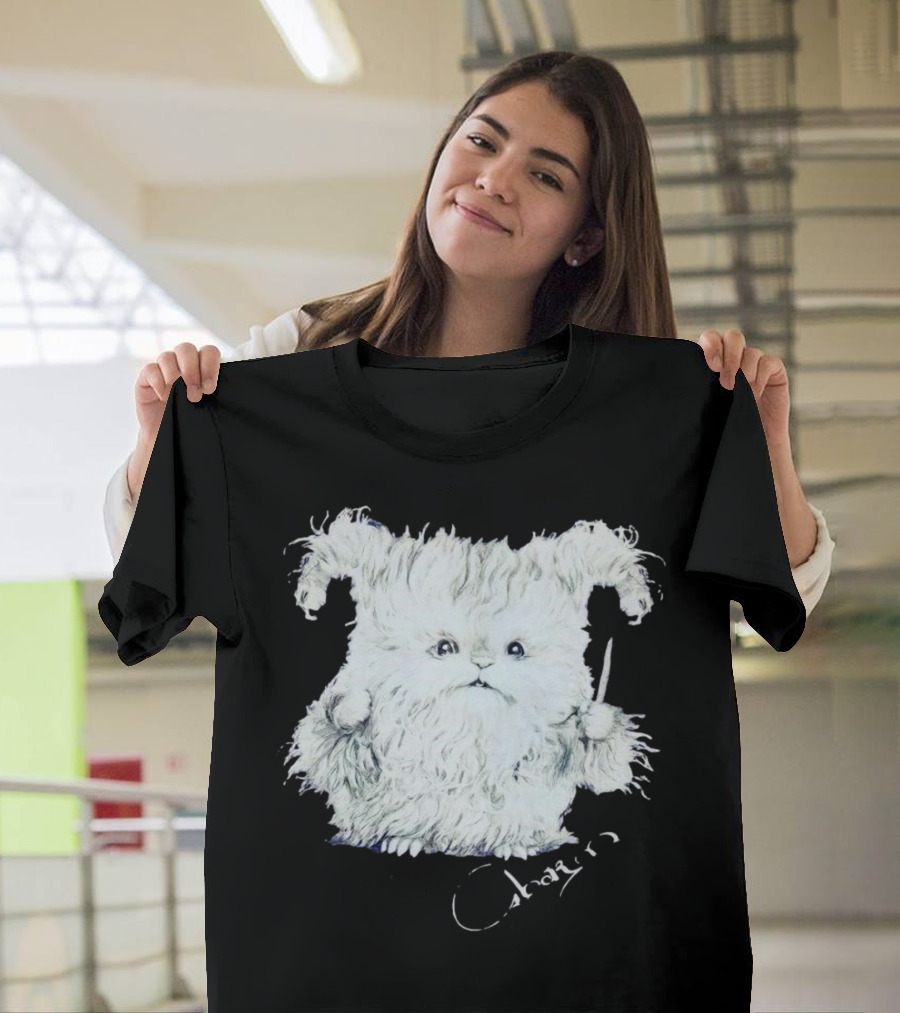 Charm White Furry Creature With Knife T-Shirt