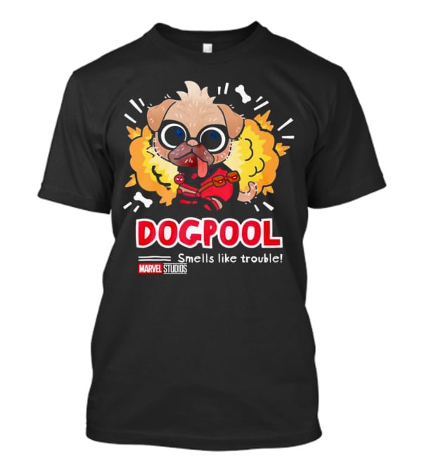 Deadpool Marvel Studios Dogpool Smells Like Trouble T-Shirt