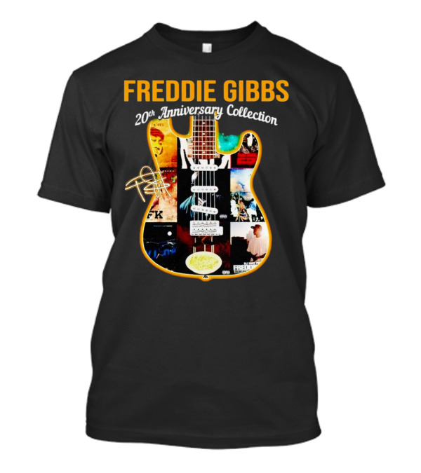 FREDDIE GIBBS 20th Anniversary Collection Guitar Collage T-Shirt