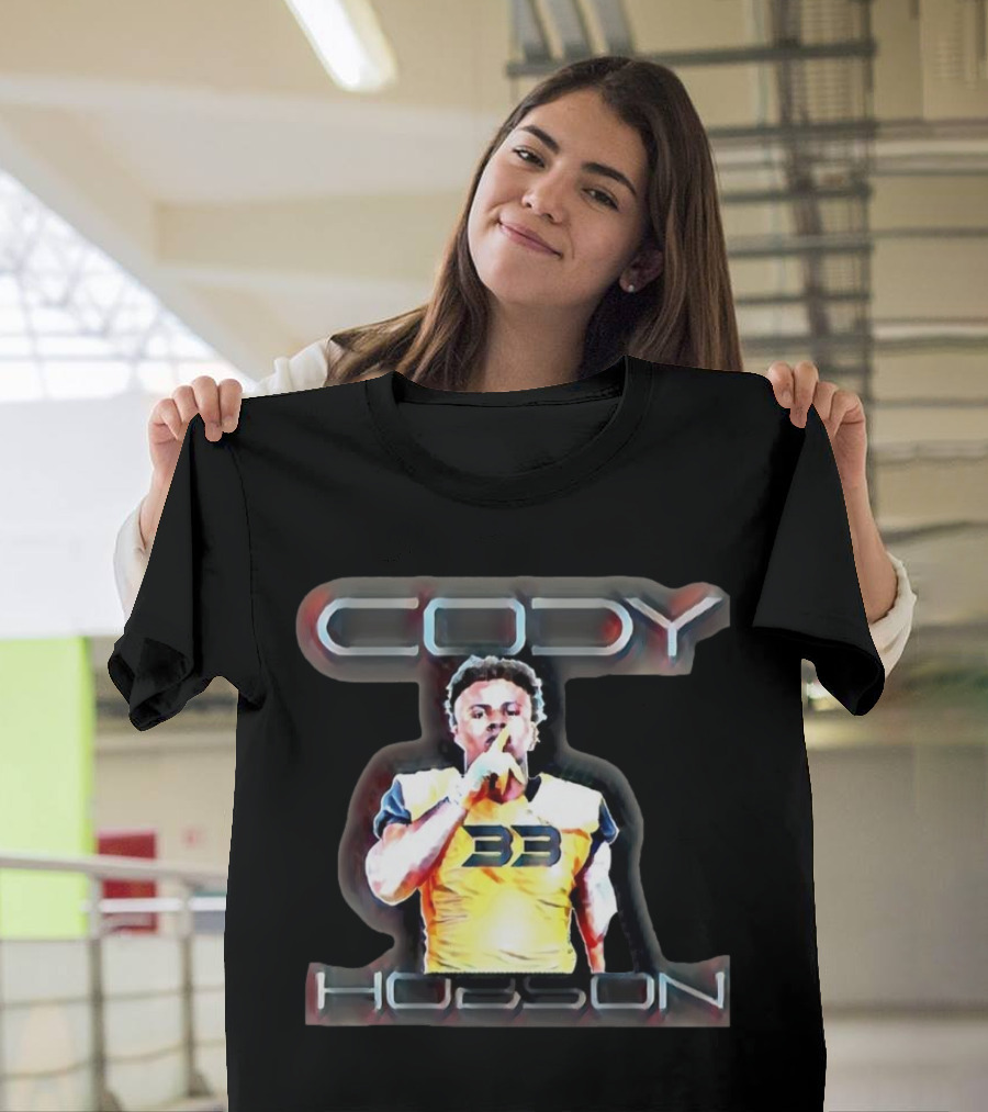 Cody Hobson 33 Merrimack Warriors Football T-Shirt