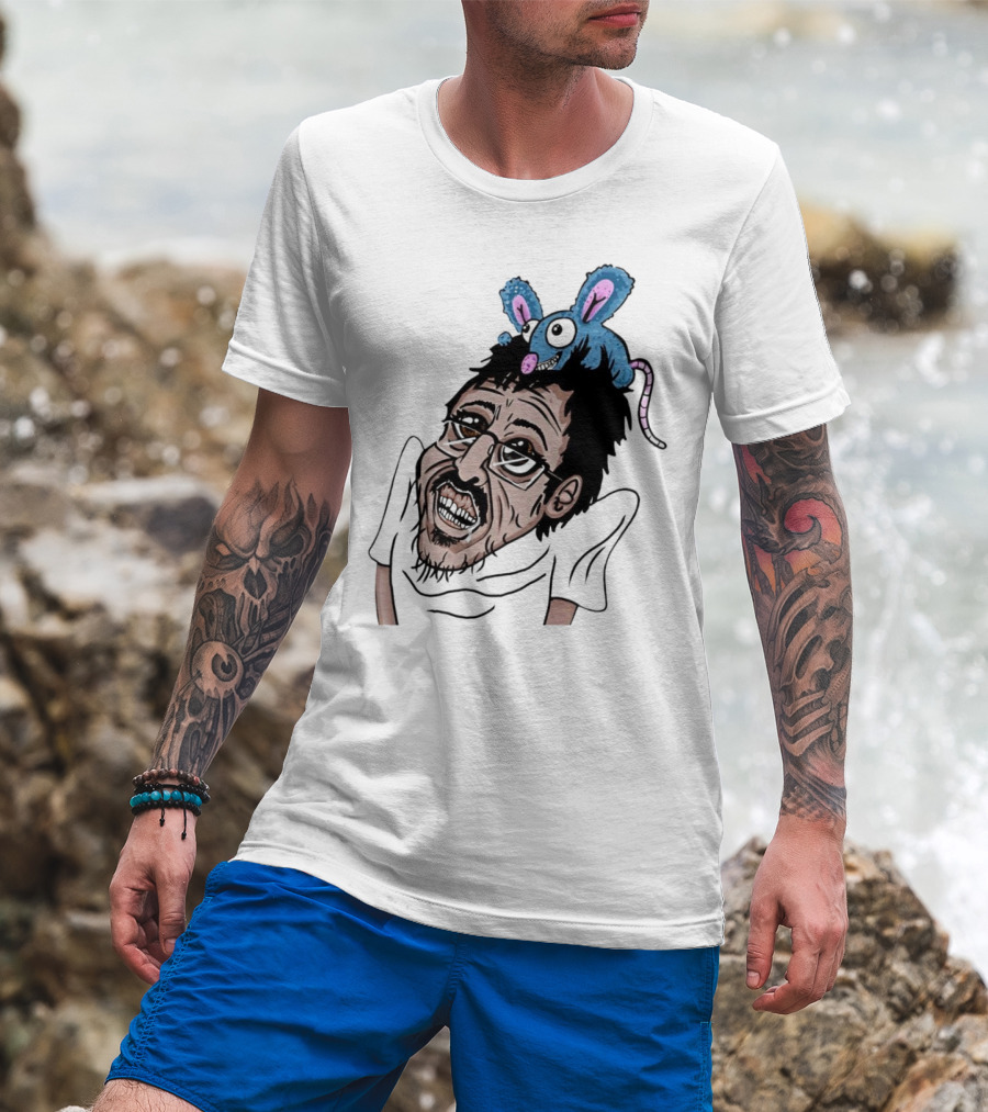 Ricky Berwick With Cartoon Rat On Head T-Shirt