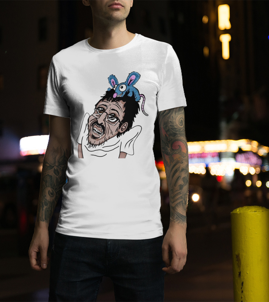 Ricky Berwick With Cartoon Rat On Head T-Shirt