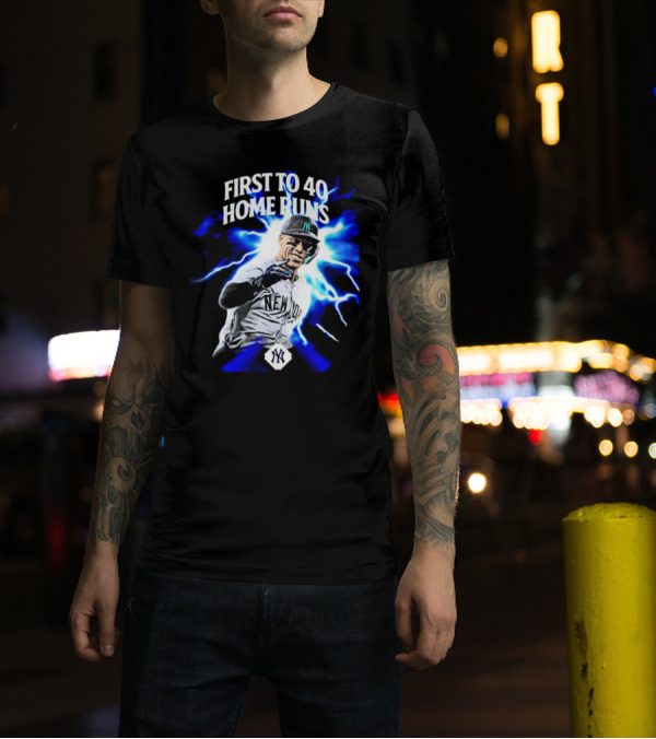 First To 40 Home Runs Aaron Judge New York Yankees T-Shirt