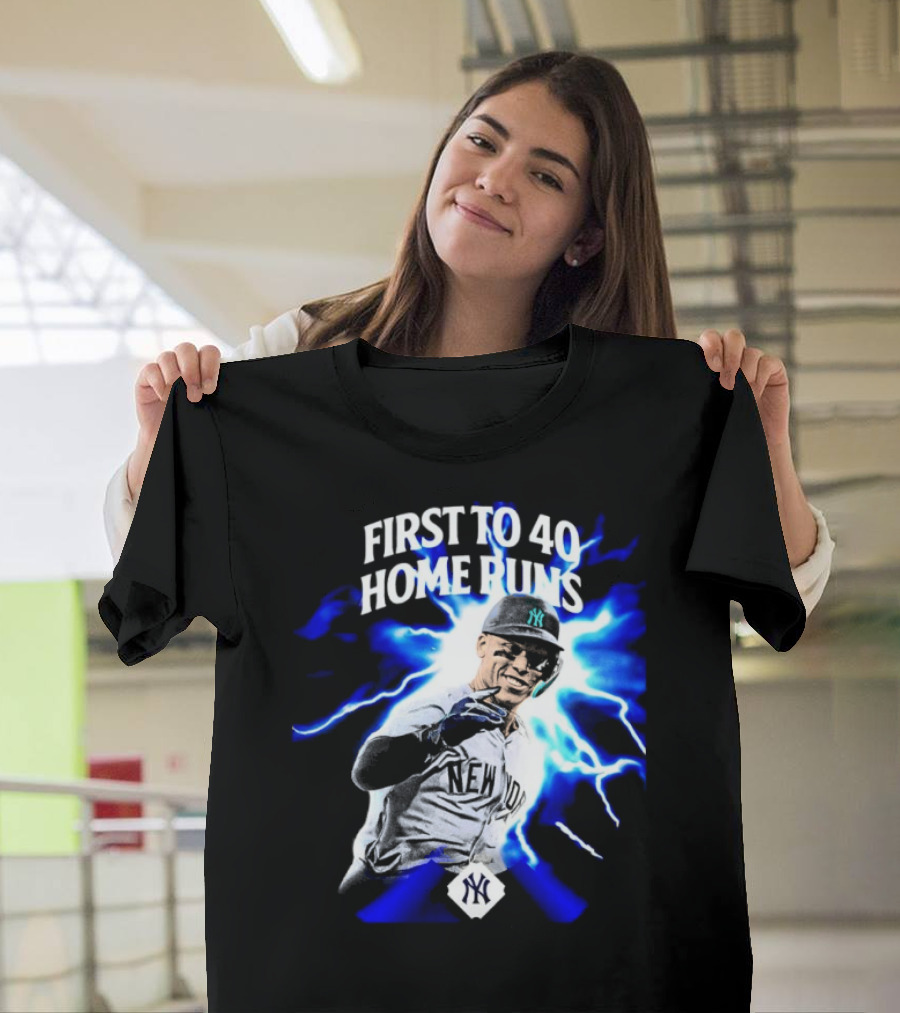 First to 40 Home Runs Aaron Judge New York Yankees T-Shirt