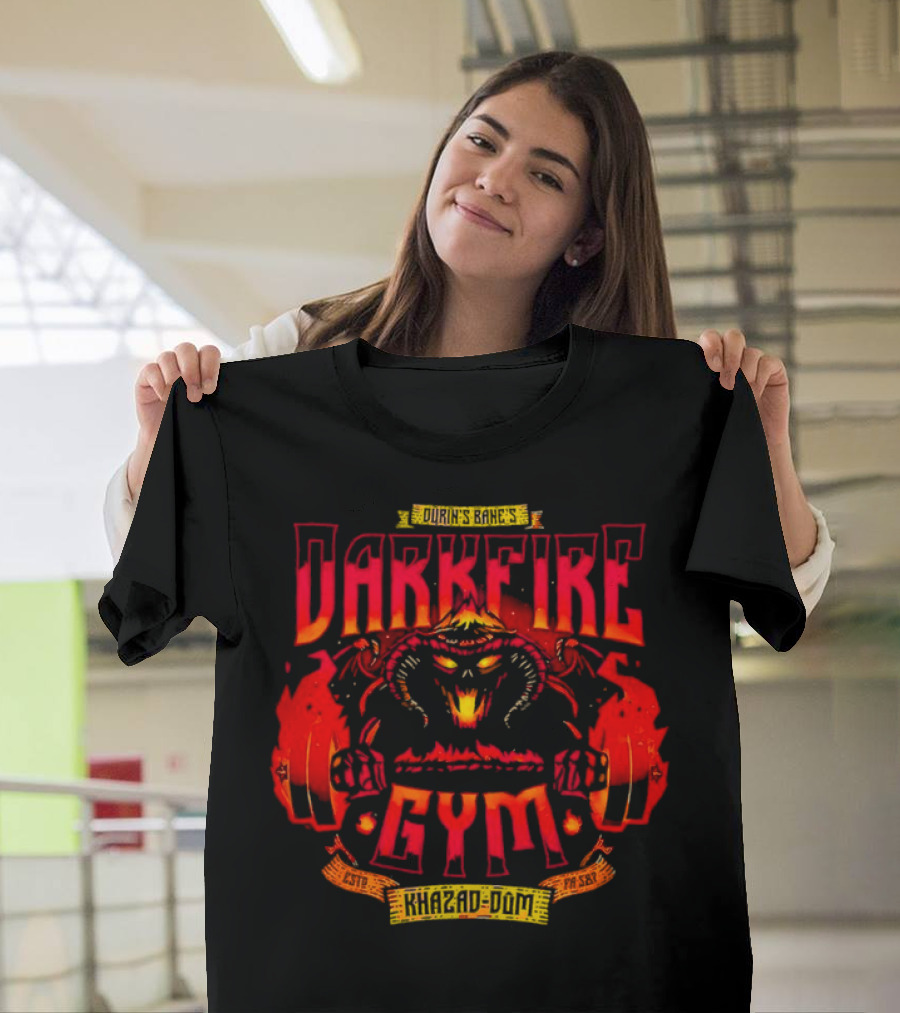 Durin’s Bane Darkfire Gym Khazad-Dum Lord of the Rings Fitness T-Shirt