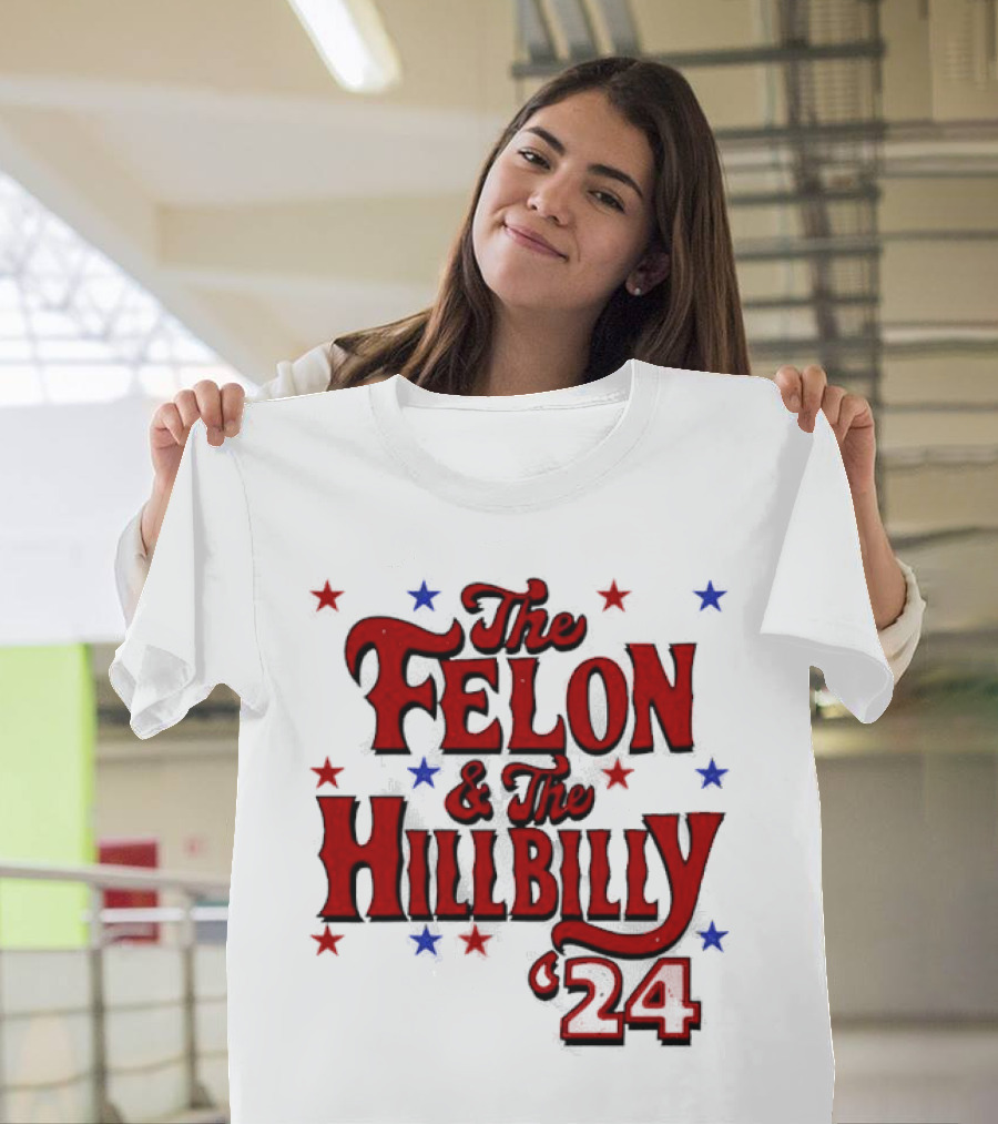 The Felon And The Hillbilly 24 Red And Blue Star T-Shirt
