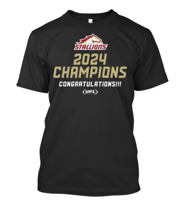 Birmingham Stallions 2024 Champions Congratulations UFL Stallions T-Shirt