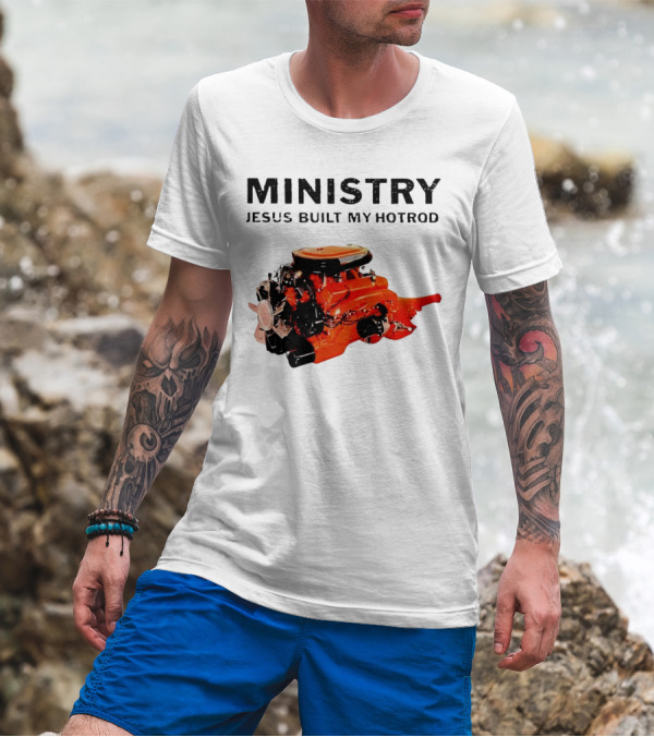 MINISTRY Jesus Built My Hotrod Vintage Engine T-Shirt