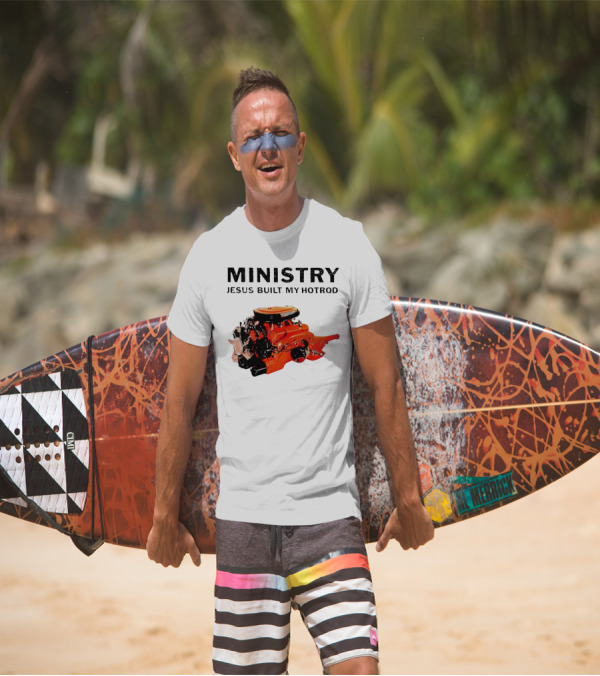 MINISTRY Jesus Built My Hotrod Vintage Engine T-Shirt