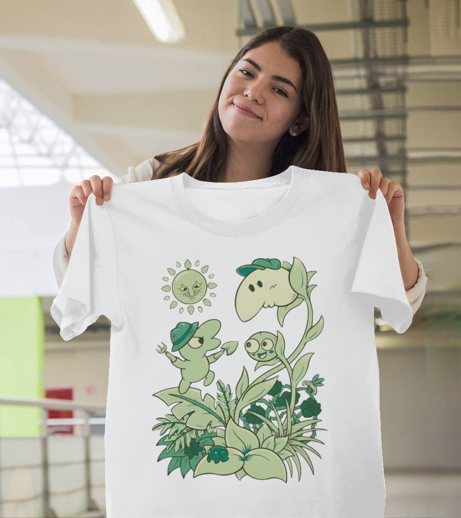 Smiling Friends Disdainful Gardener Cheerful Plant Companions and Sun T-Shirt