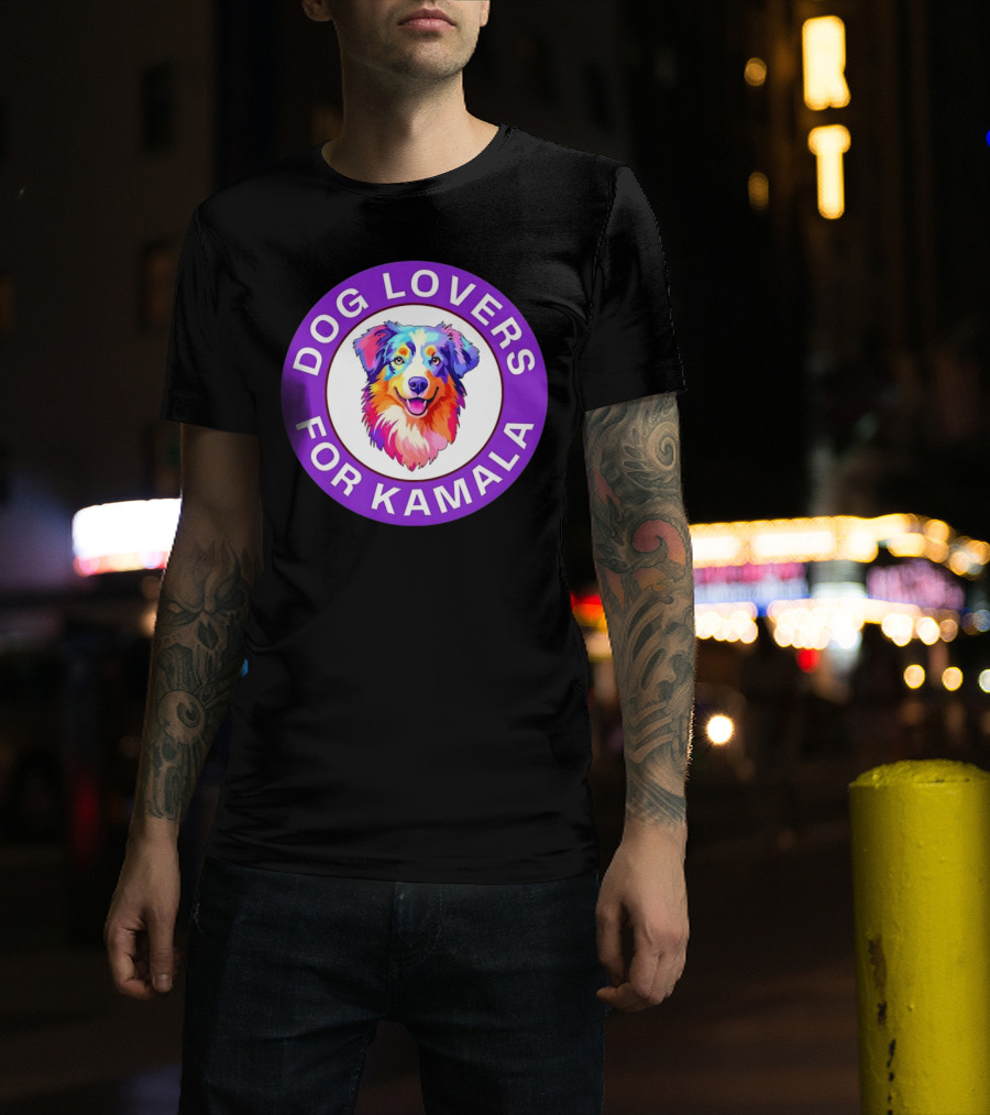 Dog Lovers For Kamala Harris Australian Shepherd T-Shirt