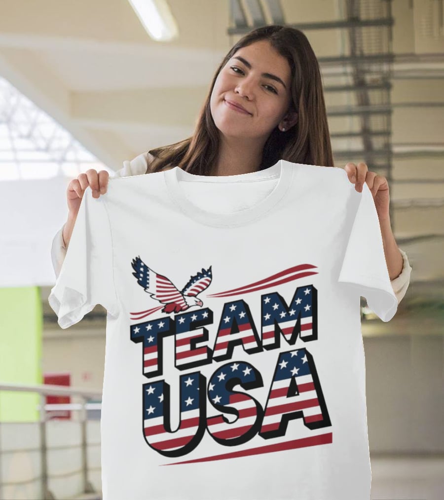 Team USA Eagle Flag Patriotic T-Shirt