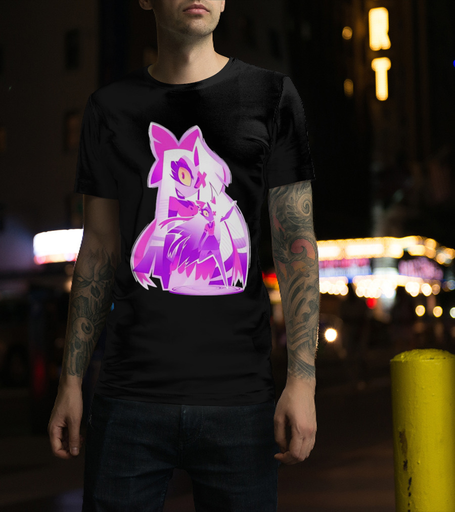 Exorcist Angel Hazbin Hotel Game Purple Character T-Shirt