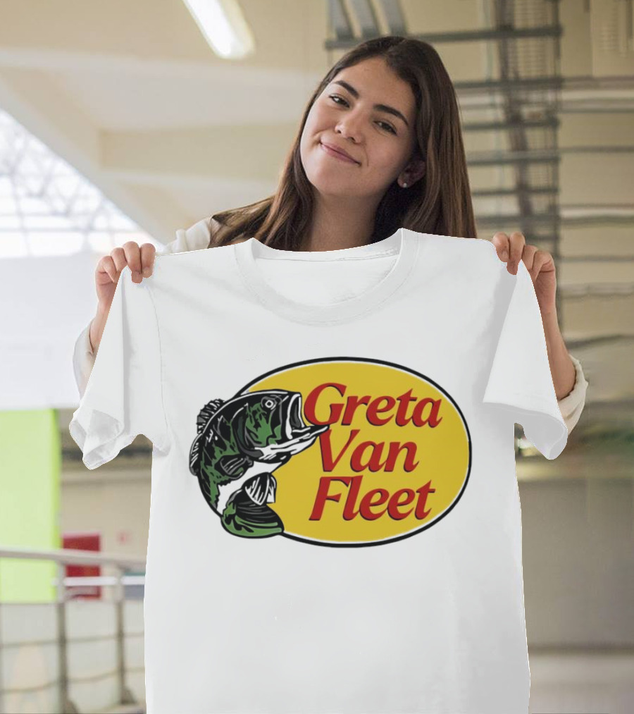 Greta Van Fleet Bass Fishing Oval Bass Emblem T-Shirt