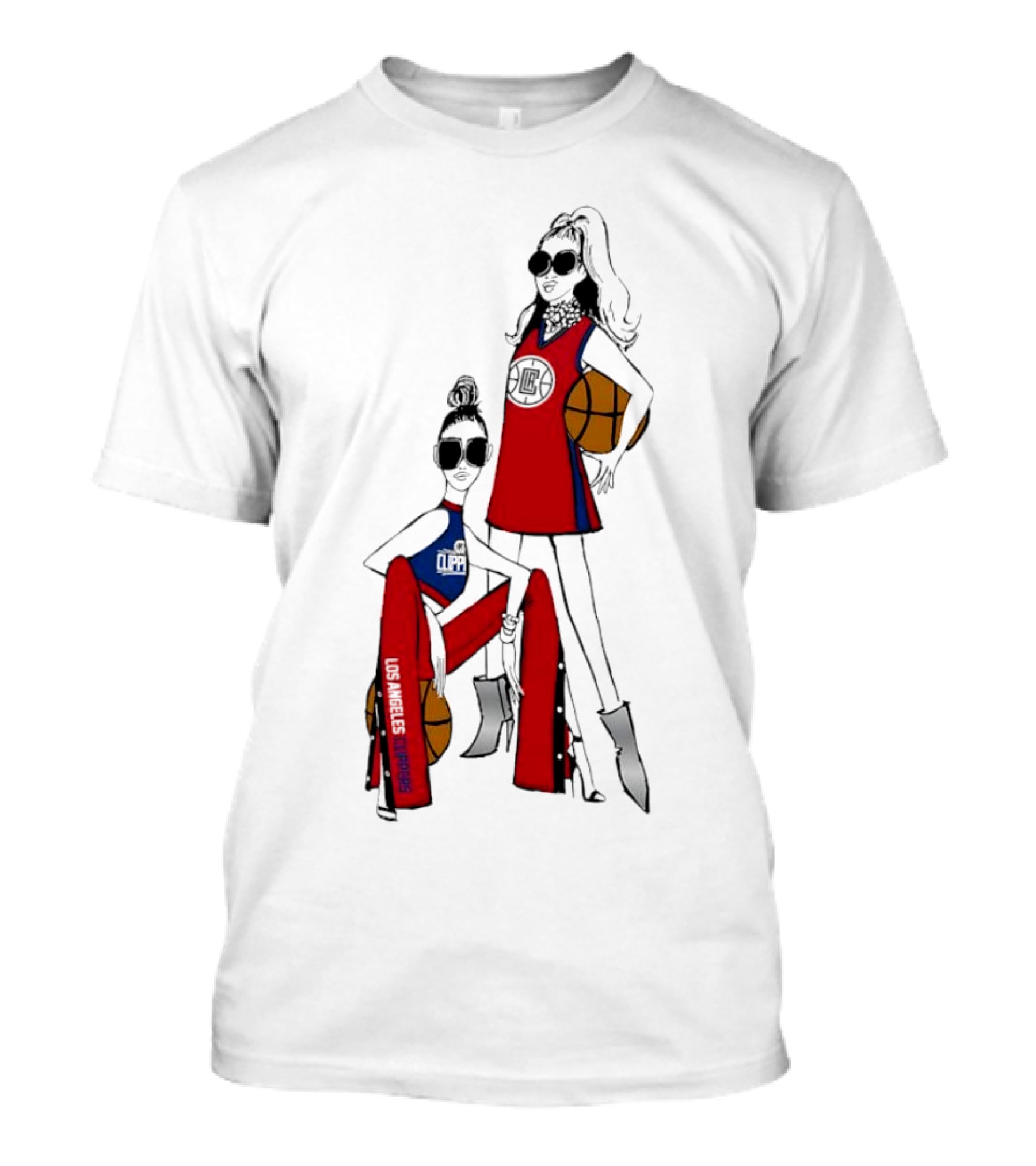 Los Angeles Clippers G-III 4Her Basketball Girls Fashion Red Blue T-Shirt