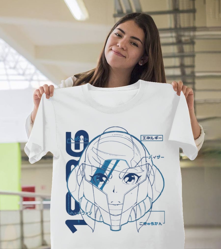 Samus Aran Metroid Heroine 1986 Visor Energy Icon Japanese T-Shirt