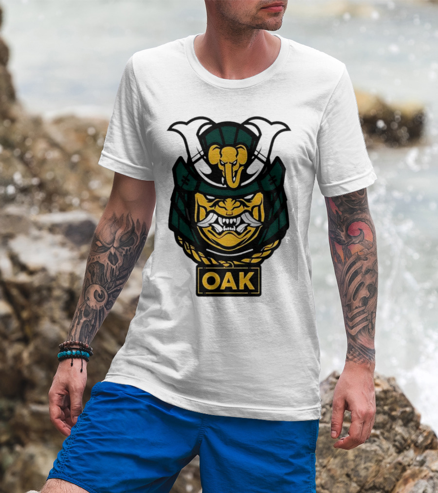 Oakland Athletics Samurai OAK Aggressive Mask T-Shirt