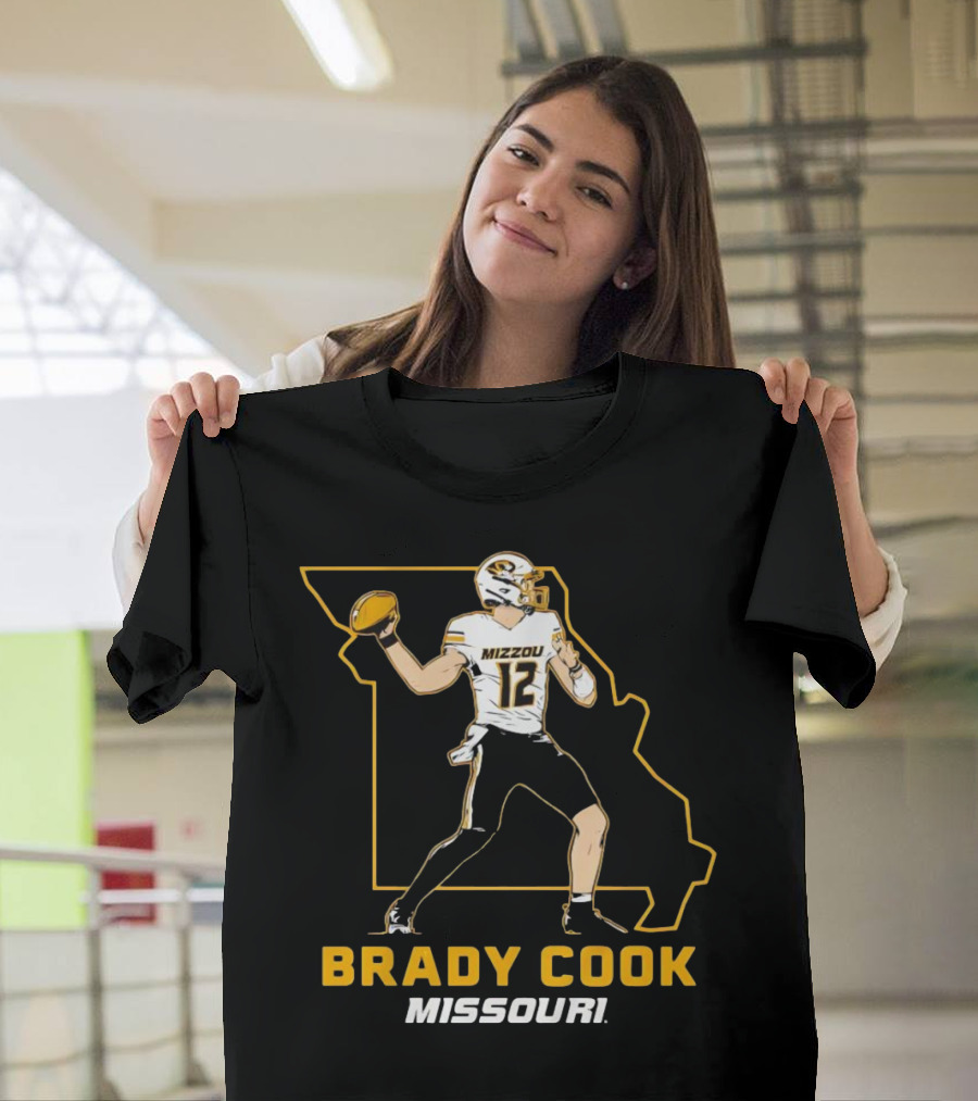 Brady Cook Mizzou Missouri Football Player 12 T-Shirt