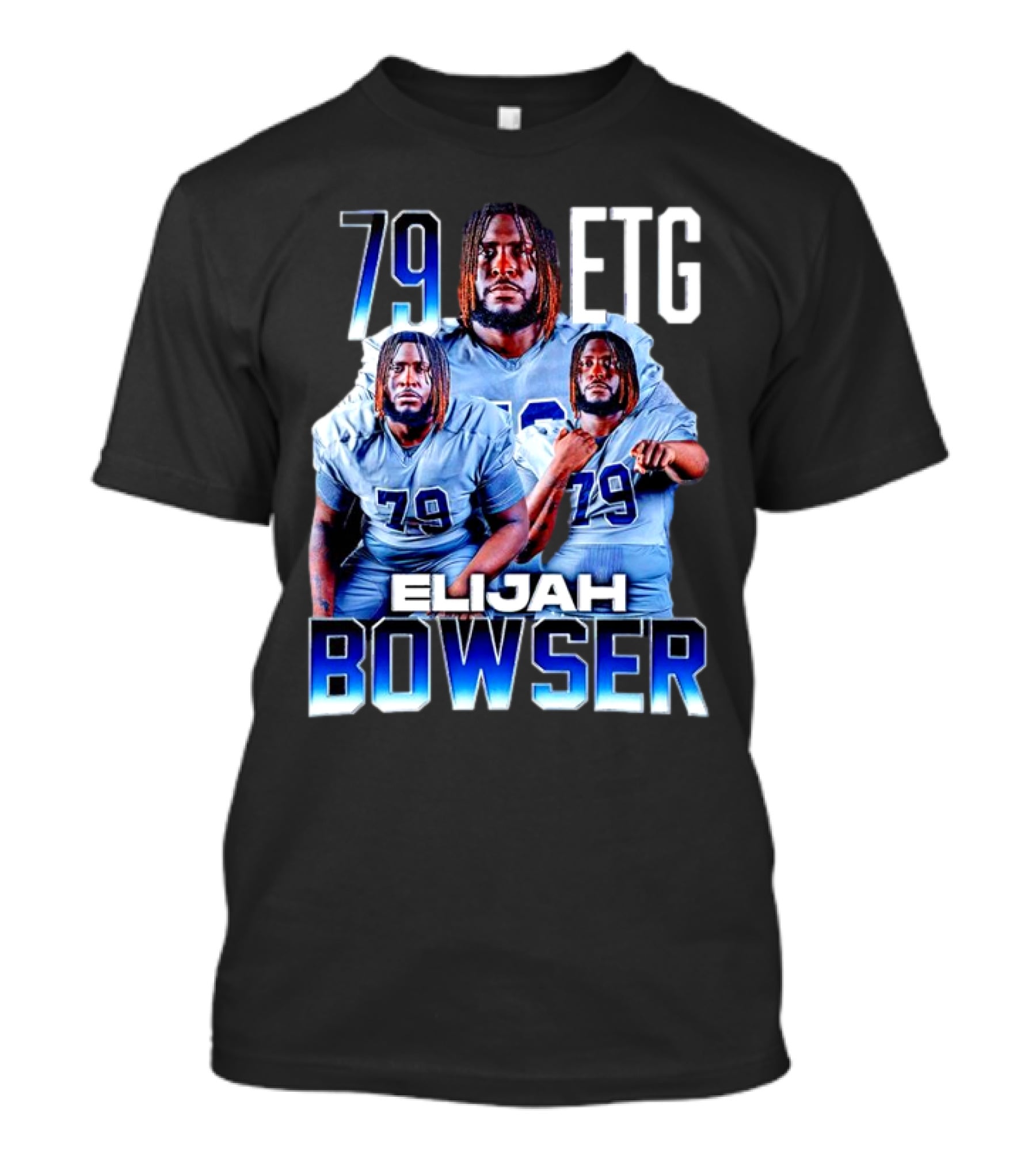Elijah Bowser 79 ETG Football Player Montage T-Shirt