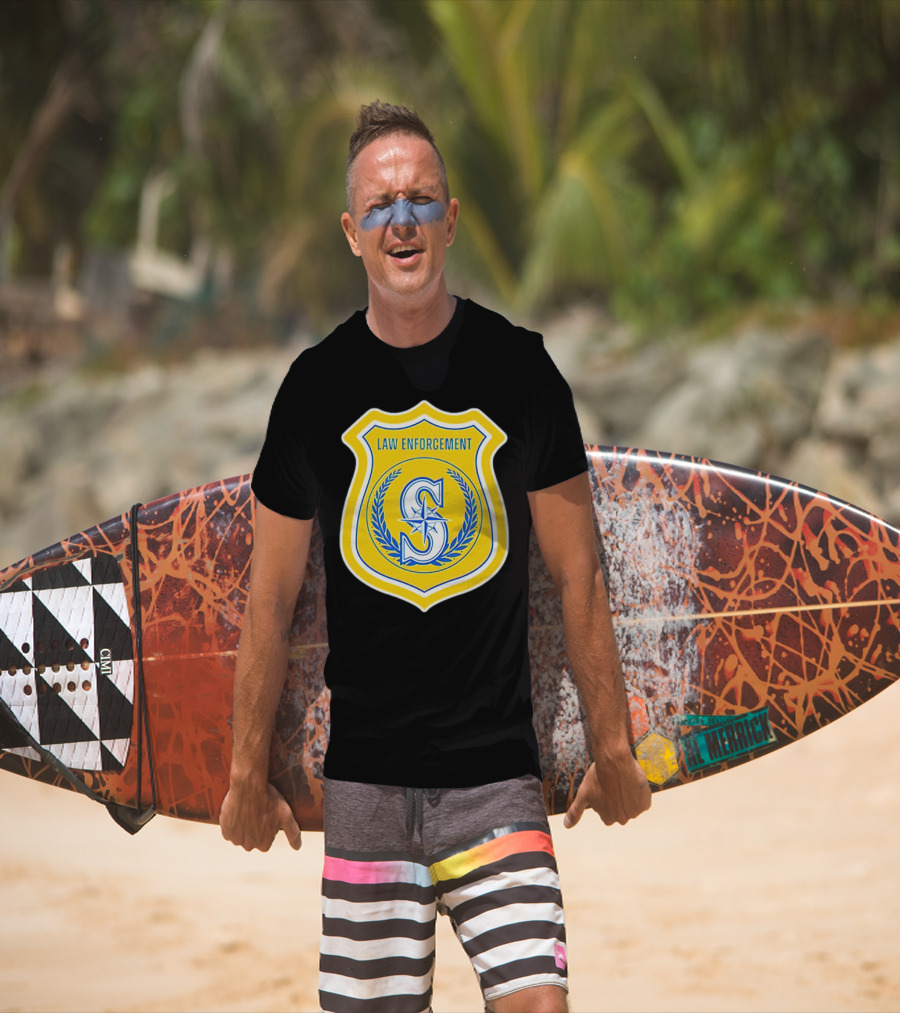 Seattle Mariners Law Enforcement Badge Shield S T-Shirt