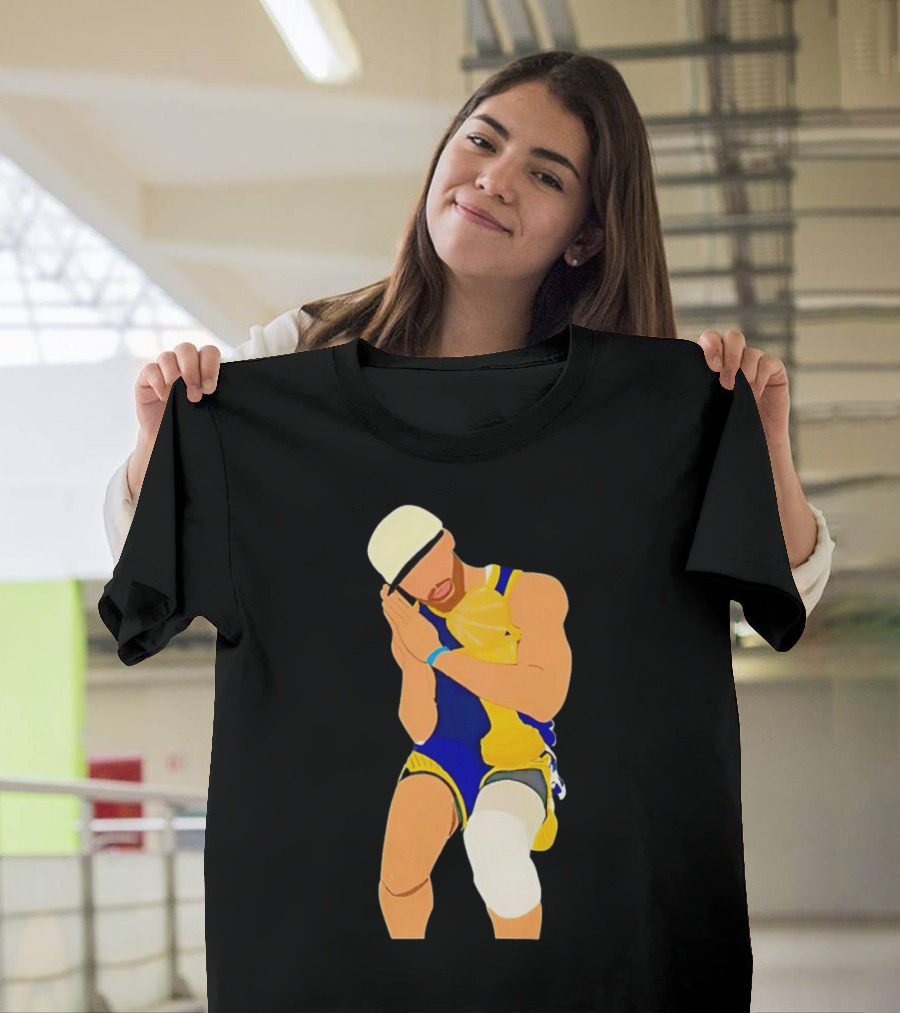 Steph Curry Night Night Basketball Pose With Trophy T-Shirt