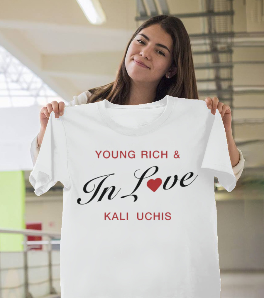 Young Rich and Kali Uchis In Love Red Heart T-Shirt