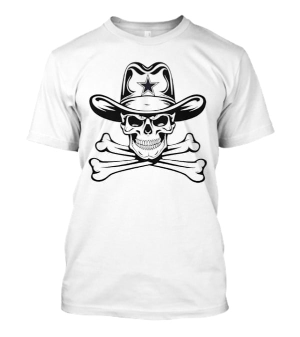 Cowboys Skull Dallas Star Crossbones T-Shirt