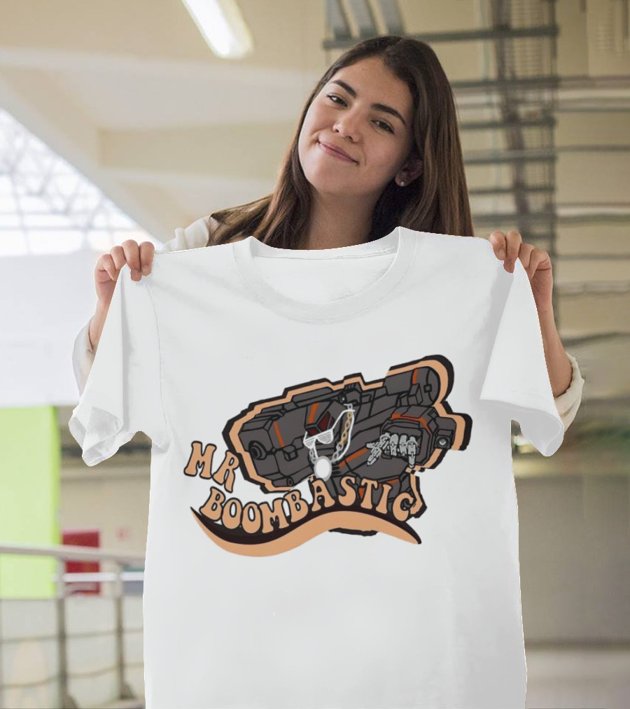 MR BOOMBASTIC Robot Design with Futuristic Mech Elements T-Shirt