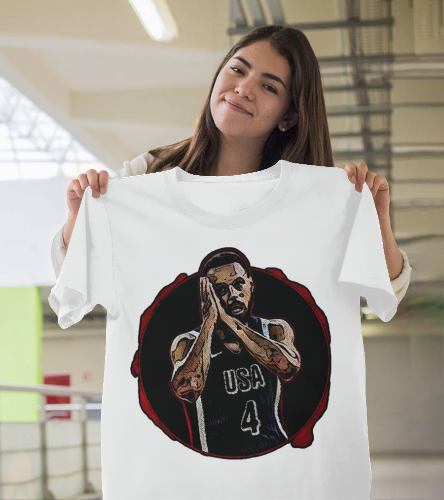 Stephen Curry Night Night USA Basketball Team Paris T-Shirt