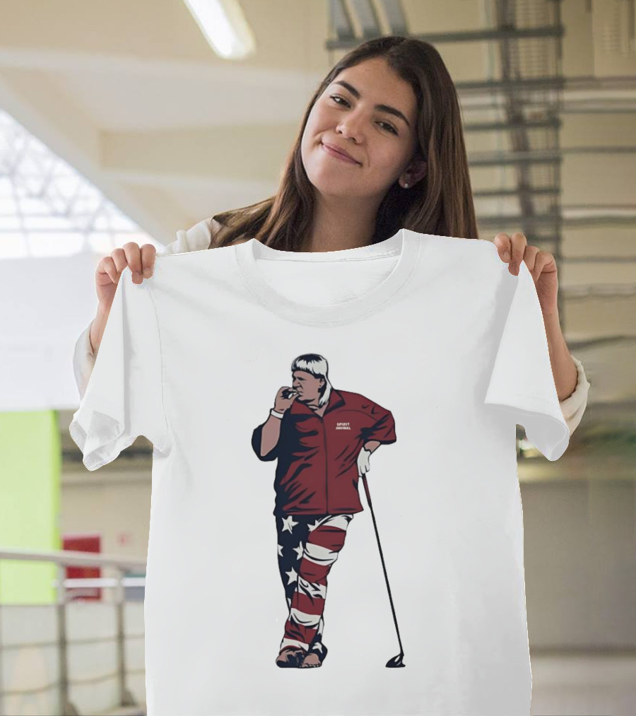 John Daly Sports Legend American Flag Pants Golf T-Shirt