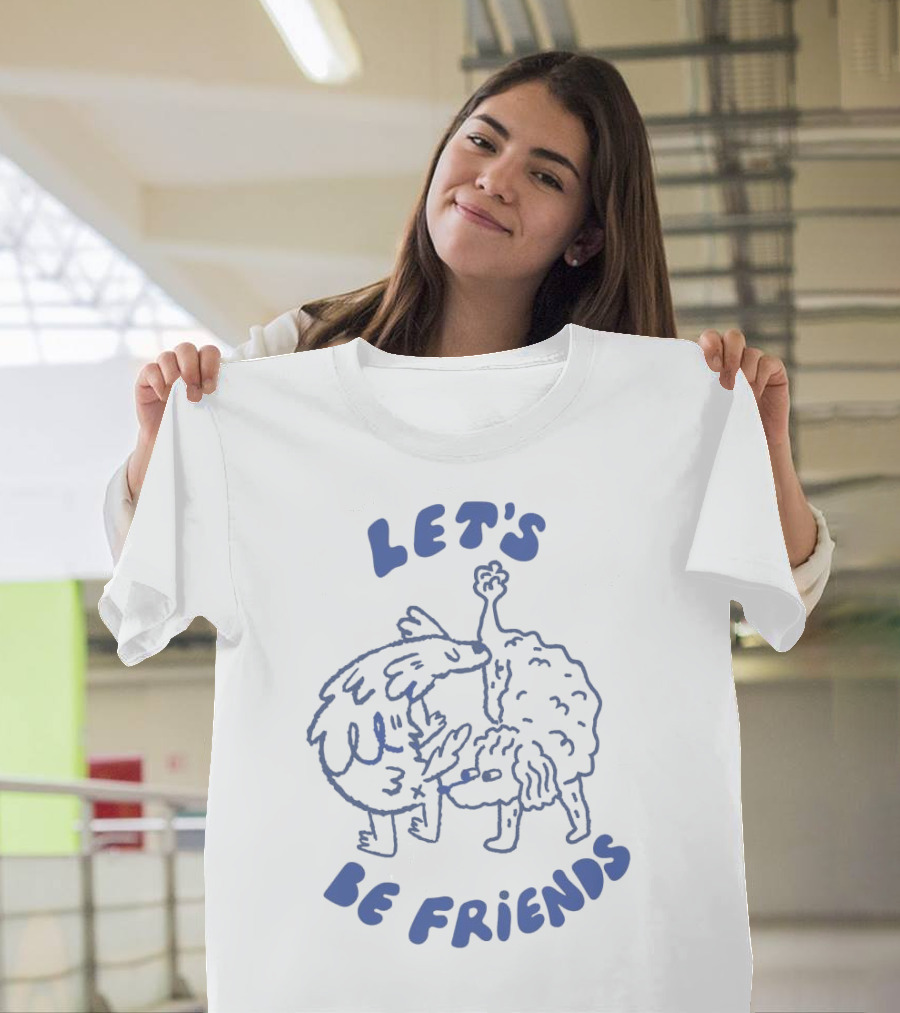 LET'S BE FRIENDS Turkey And Dog Embrace T-Shirt