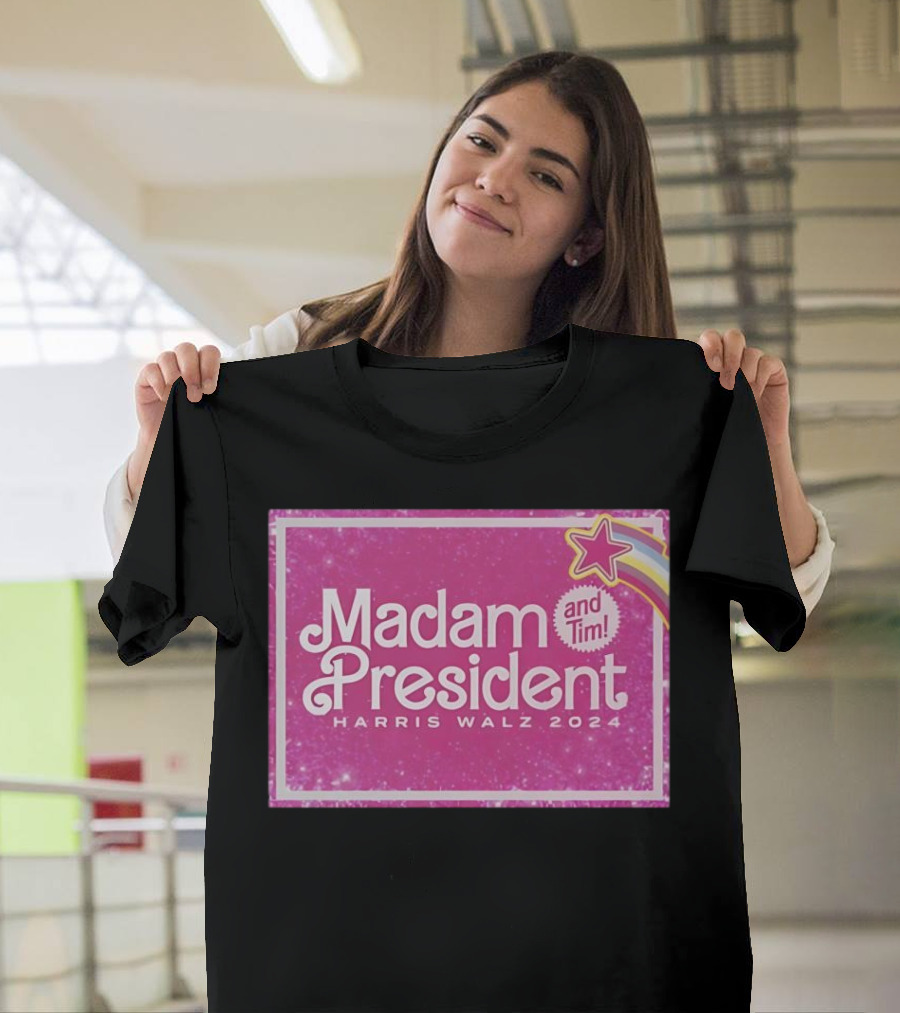 Madam President and Tim Harris Walz 2024 Star T-Shirt