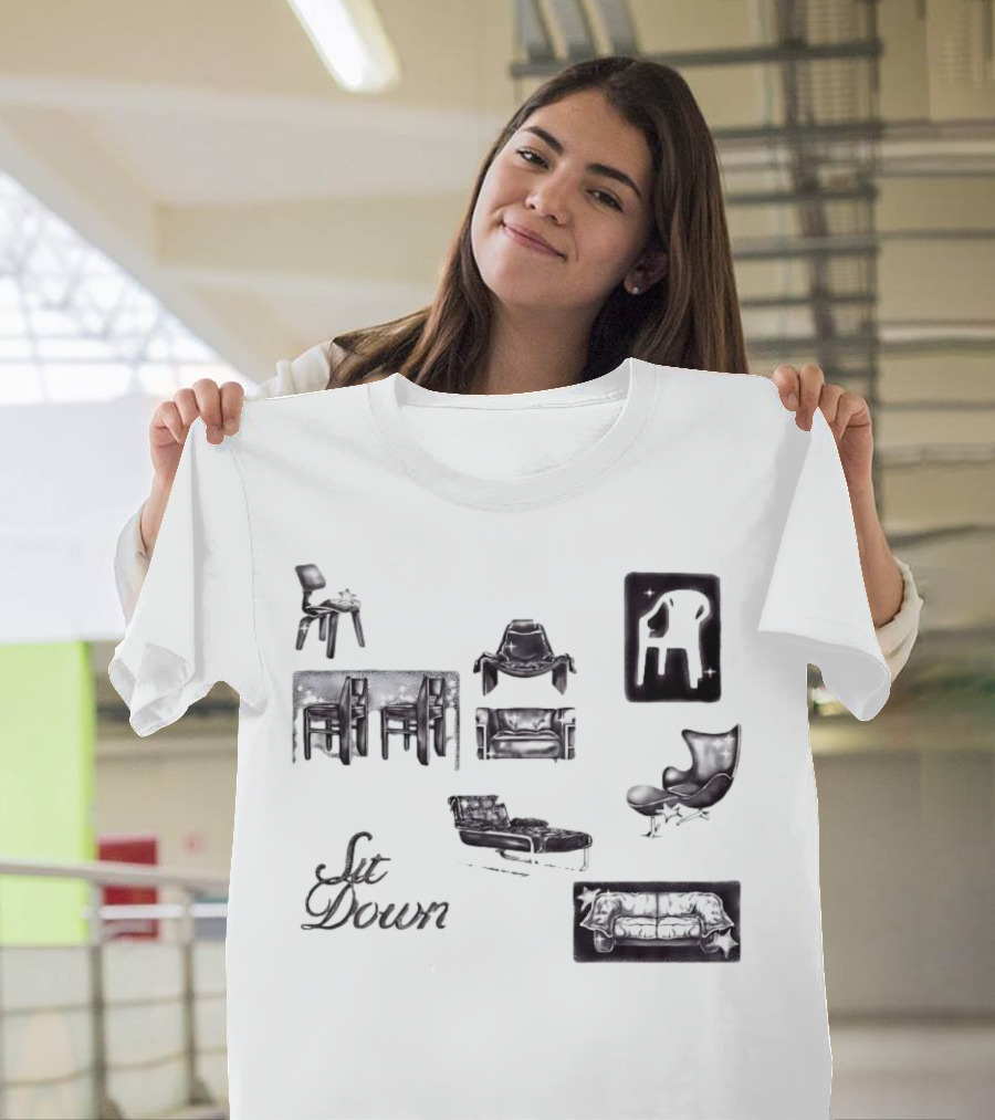 Sit Down More Chairs Armchair Couch T-Shirt