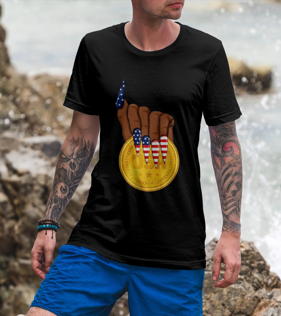 Gold Medal USA American Nails Sha’Carri Richardson T-Shirt