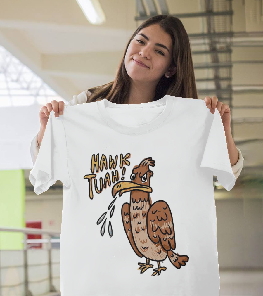 Hawk Tuah Tough Angry Bird with Spilled Ink T-Shirt