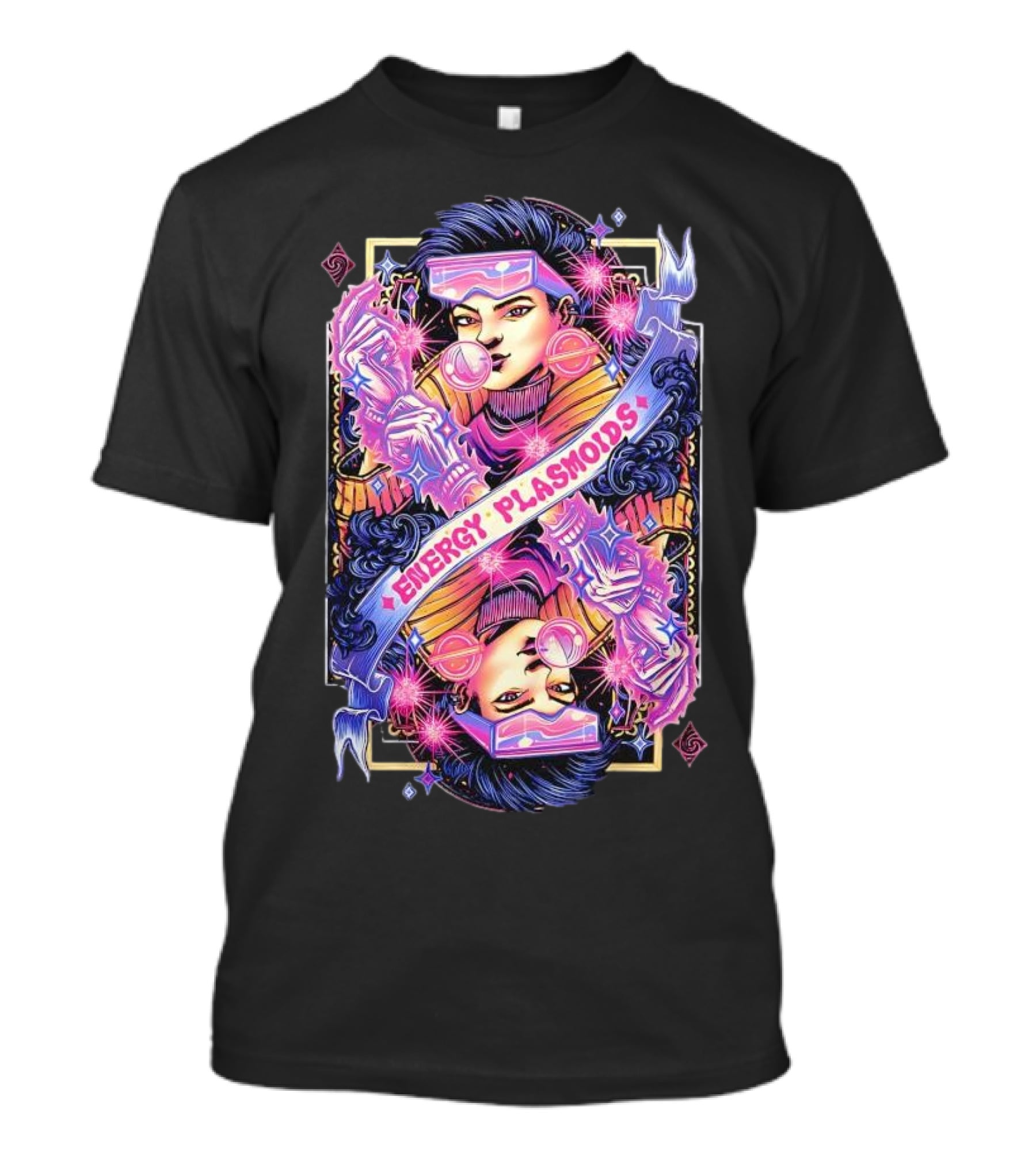 Jubilation Lee Energy Plasmoids Colorful Playing Card T-Shirt