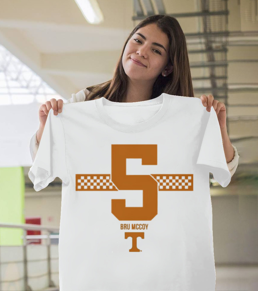 Bru McCoy 5 Stripe Tennessee Volunteers Checkerboard T T-Shirt