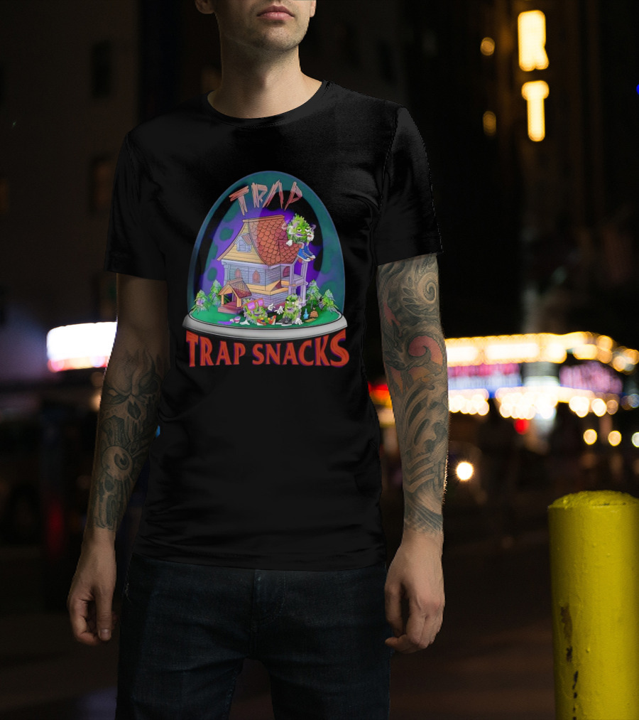 Trap Snacks Haunted House Theme Cannabis Character Dome T-Shirt